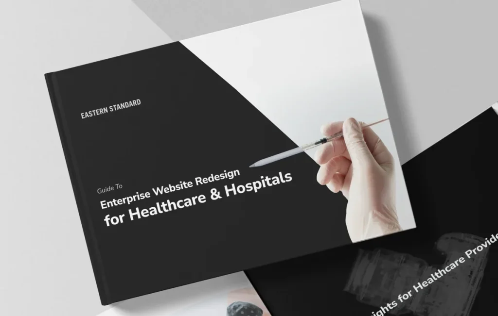 A print out of a web content guide for healthcare web professionals