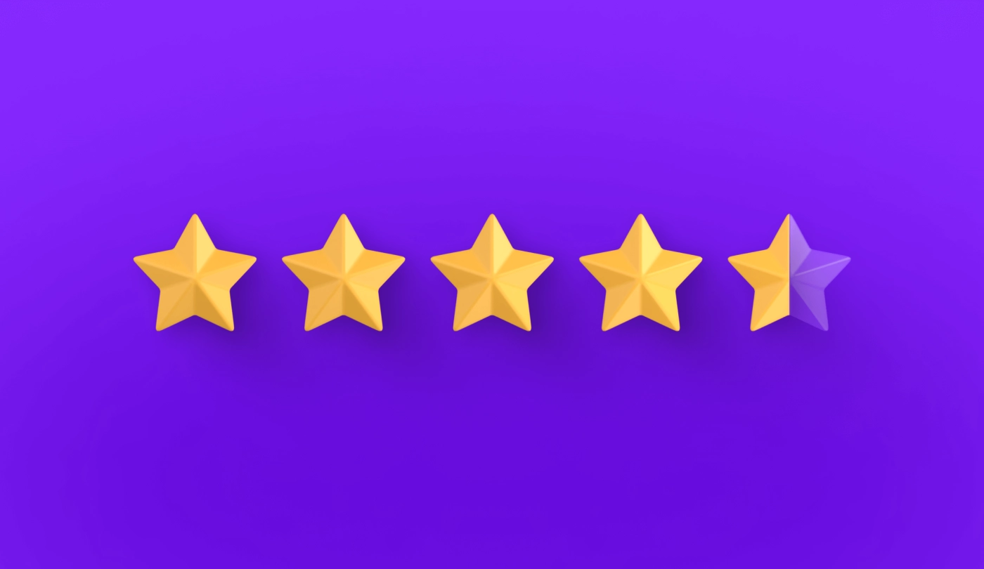 golden stars on purple background