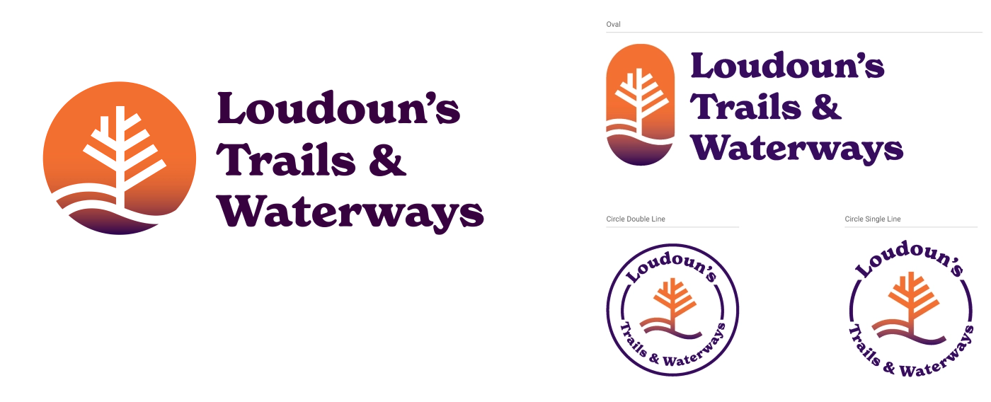 Loudon’s Trails & Waterways Circle and Oval logos